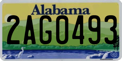 AL license plate 2AG0493