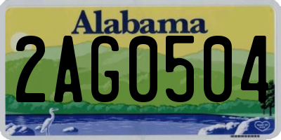 AL license plate 2AG0504