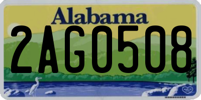 AL license plate 2AG0508