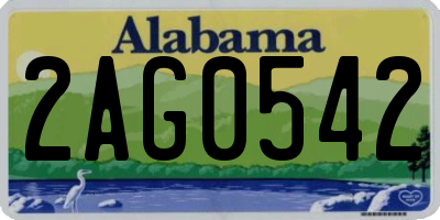 AL license plate 2AG0542