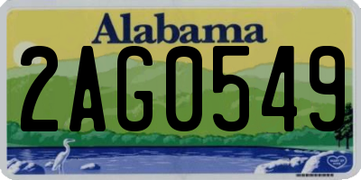 AL license plate 2AG0549