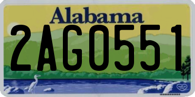 AL license plate 2AG0551