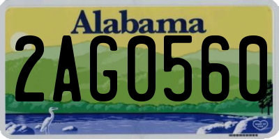 AL license plate 2AG0560