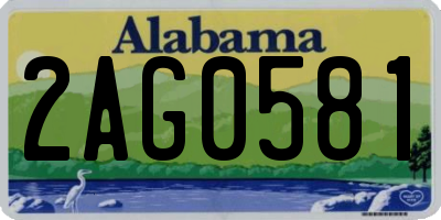 AL license plate 2AG0581