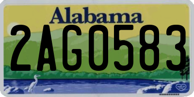 AL license plate 2AG0583