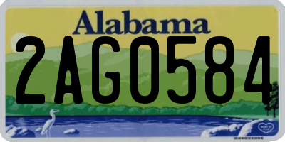 AL license plate 2AG0584