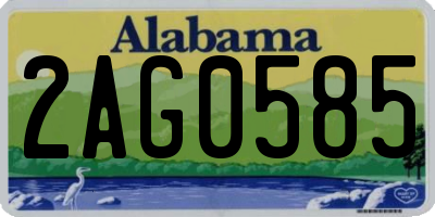 AL license plate 2AG0585
