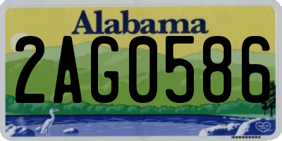 AL license plate 2AG0586