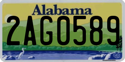 AL license plate 2AG0589