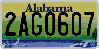 AL license plate 2AG0607