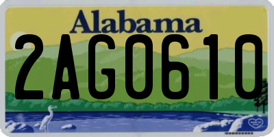 AL license plate 2AG0610