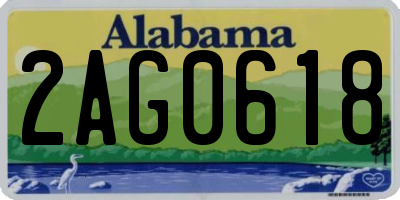 AL license plate 2AG0618