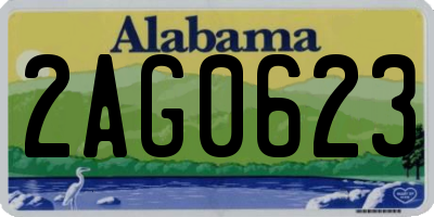 AL license plate 2AG0623