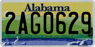 AL license plate 2AG0629