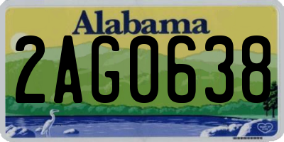 AL license plate 2AG0638