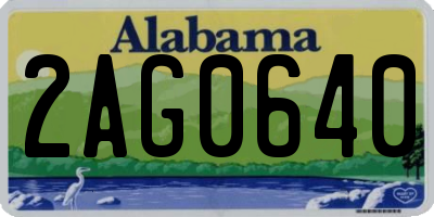 AL license plate 2AG0640