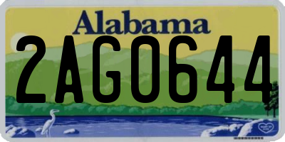 AL license plate 2AG0644