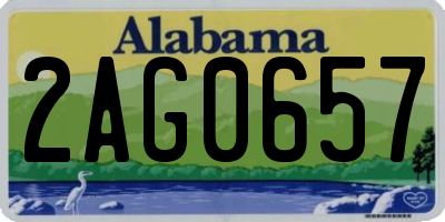 AL license plate 2AG0657