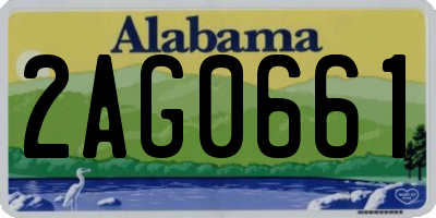 AL license plate 2AG0661