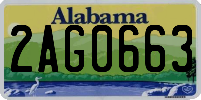 AL license plate 2AG0663