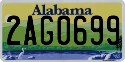AL license plate 2AG0699