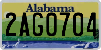 AL license plate 2AG0704