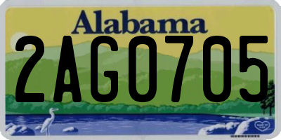 AL license plate 2AG0705