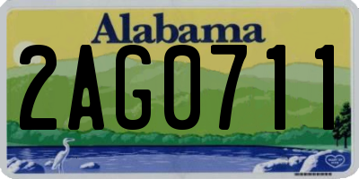AL license plate 2AG0711