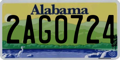 AL license plate 2AG0724