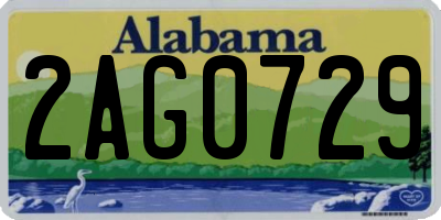 AL license plate 2AG0729