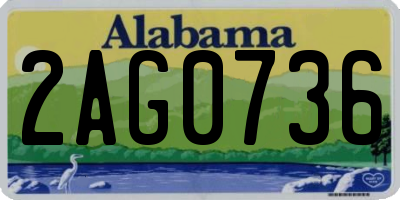 AL license plate 2AG0736