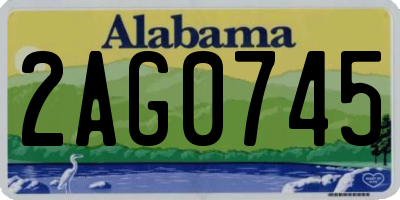 AL license plate 2AG0745