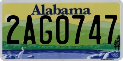 AL license plate 2AG0747