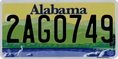 AL license plate 2AG0749