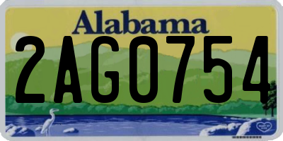 AL license plate 2AG0754