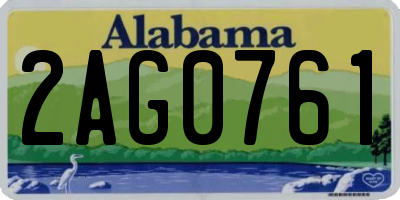 AL license plate 2AG0761