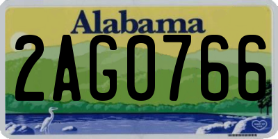 AL license plate 2AG0766