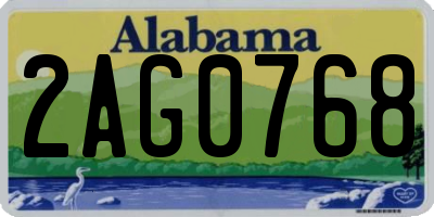 AL license plate 2AG0768