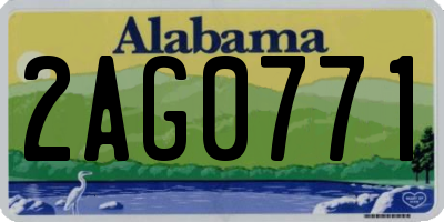 AL license plate 2AG0771