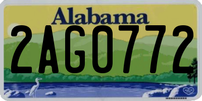 AL license plate 2AG0772