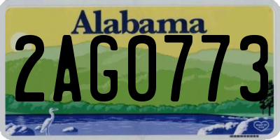 AL license plate 2AG0773