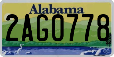 AL license plate 2AG0778