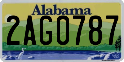 AL license plate 2AG0787
