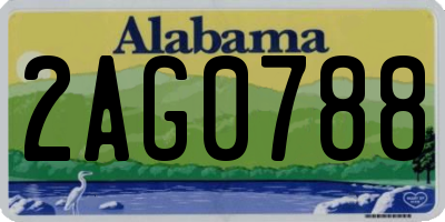 AL license plate 2AG0788