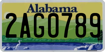 AL license plate 2AG0789