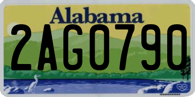 AL license plate 2AG0790