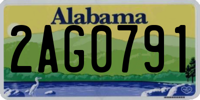AL license plate 2AG0791