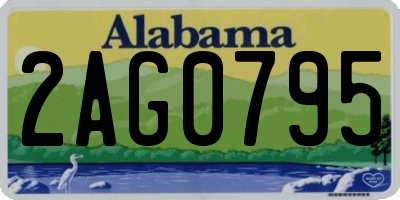 AL license plate 2AG0795