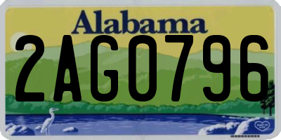 AL license plate 2AG0796