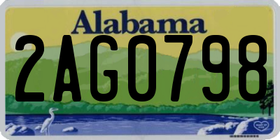 AL license plate 2AG0798